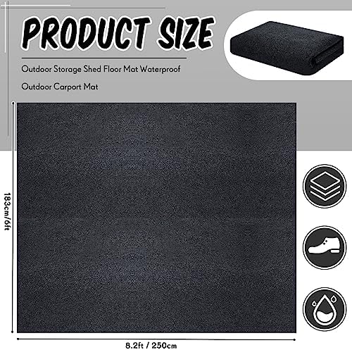 Shed Floor Mat 6 x 8.2 ft, PE Backing for Storage Sheds, Garage and Patio