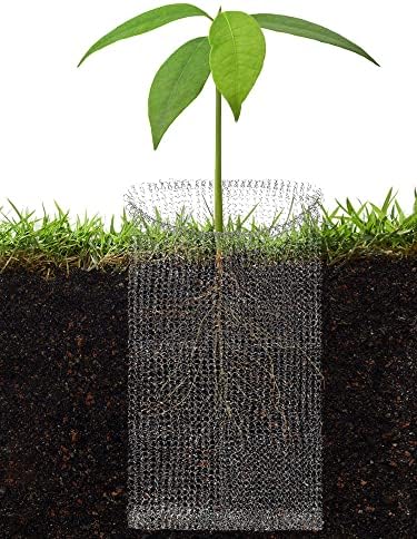 Keebgyy Metal Mesh Bag, Gophers Resistant Stainless Steel Mesh, Stainless Steel Wire Mesh Vole Mesh Metal Mesh Bag, Flowers Rodent Proof Wire Baskets for Plants, Planter for Garden Lawn(#5)