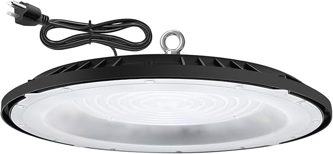 UFO LED High Bay Light, 100W 14000LM 5000K, Shop Lights for Garage, Warehouse, Gym, Barn, 5Ft Power Cord, IP65 Waterproof, 1 Pack