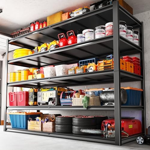 REIBII 78" H Garage Shelving,Heavy Duty Storage Shelves for Basement