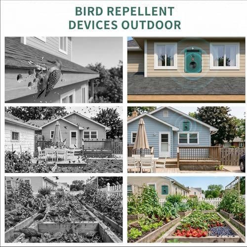 2026 Solar Ultrasonic Bird Repellent Devices Bird Repeller Outdoor 2 Pack
