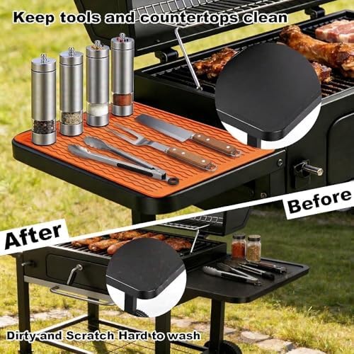 Silicone Grill Tool Mat for Blackstone Griddle Side Shelf Spatula Mat