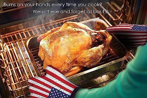 KITCHEN PERFECTION Silicone Smoker BBQ Gloves - Heat Resistant Oven Mitts