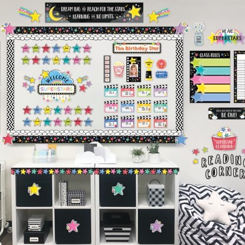 CTP Star Bright Shine Bright Bulletin Board Top Classroom Decorating Accents (Creative Teaching Press 10918)
