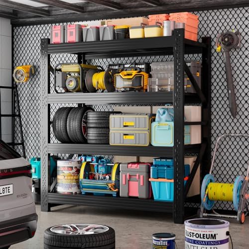Heavy‑Duty Metal Garage Shelving Unit, 3000 LBS Total Load Capacity