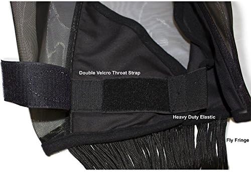 Derby Originals Reflective Safety Horse Fly Mask with Ears and Nose Cover Fringes