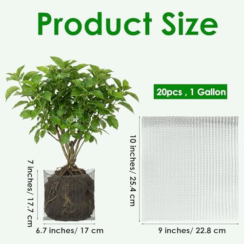 20pcs Plant Root Guard Gopher Baskets 1 Gallon Size Resistant Stainless Steel Plant Wire Baskets Gophers Voles Moles Mesh Baskets to Protect Plant Roots Tubers Trees Flowers