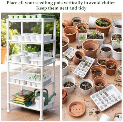 RooTrimmer 5-Tier Seed Starter Trays,Plant Stand,Bottom-Watering Design