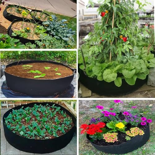 ZtohPyo 2-Pack 15 Gallon Grow Bags,Round Fabric Raised Garden Beds with 2 Handles,Durable Garden Planter Cloth Pots Container to Grow Vegetables for Outdoor Plants