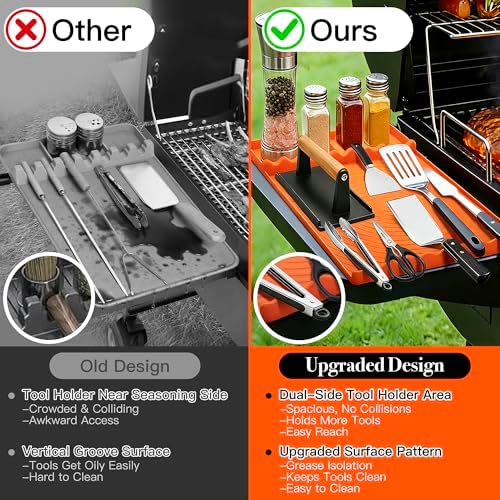 Silicone Grill Mat for Blackstone Griddle Accessories (Orange)