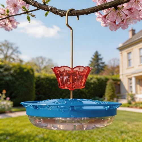 3oz Plastic Ant Moat for Hummingbird Feeder, 2-Pack Red Insect Guards