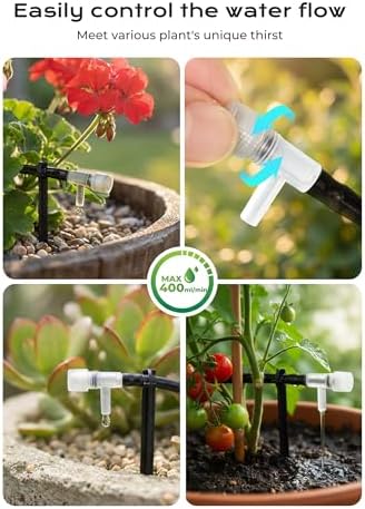 Solar Drip Irrigation System with USB Charging, Indoor Outdoor Plant Watering Devices for 15 Potted Plants, Automatic Watering System IP44 Waterproof 2200mAh for Garden Farm Greenhouse(Green)
