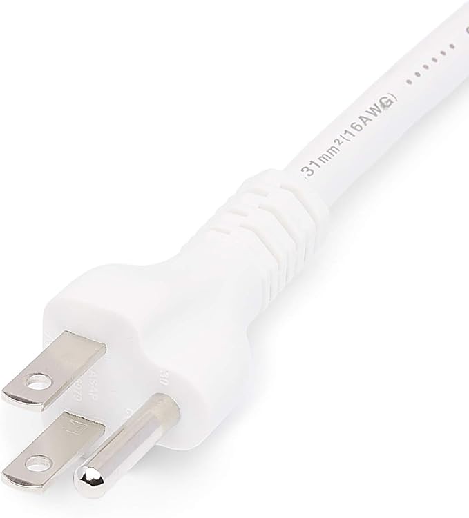 Amazon Basics Extension Cord, 25 Ft, 3 Prong Outlet Extender, Indoor Extension Cord, 13 Amps, 125V, White