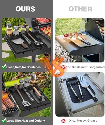 Silicone Grill Mat for Blackstone Griddle Accessories, 8-Slot Tool Mat