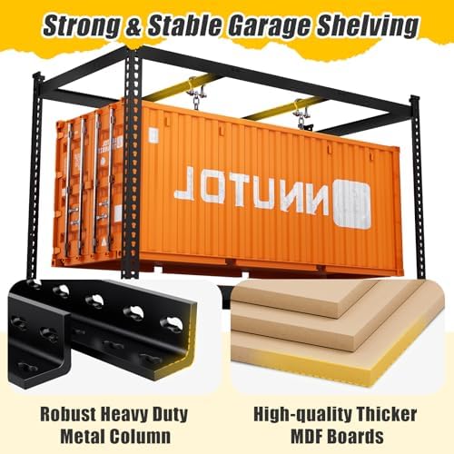 StaycalisHome 48" W x 18" D x 72" H Garage Shelving Heavy Duty - 5 tier Metal Storage Shelves, Adjustable Shelving Unit, Utility Rack Shelf for Pantry, Warehouse, Closet, Office, Kitchen, Black, 2PCS