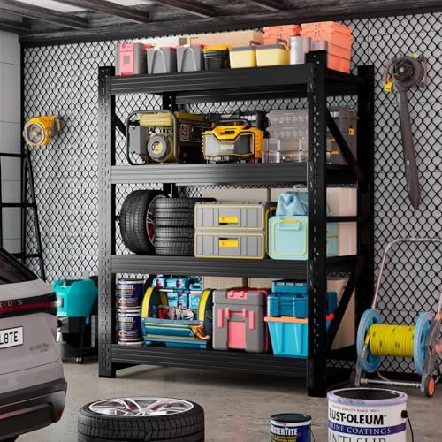 Heavy‑Duty Metal Garage Shelving Unit, 3000 LBS Total Load Capacity