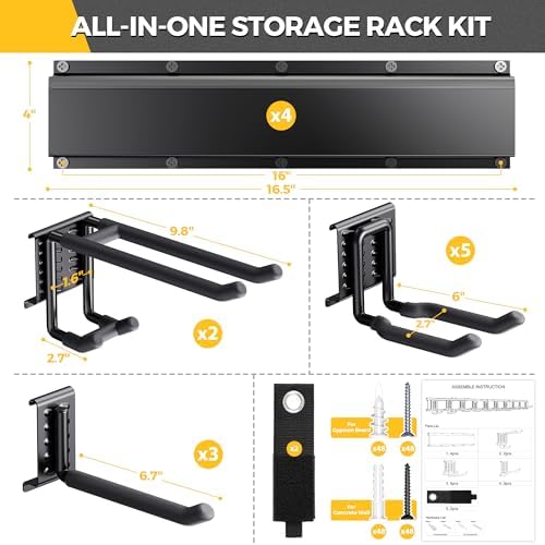 LBT 66" Garage Tool Organizer Wall Mount - 720lbs Garden Tool Organizer