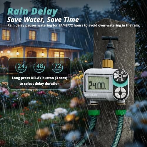 QUOBAS Brass Sprinkler Timer, 2 Pack Water Hose Timer for Garden Hose