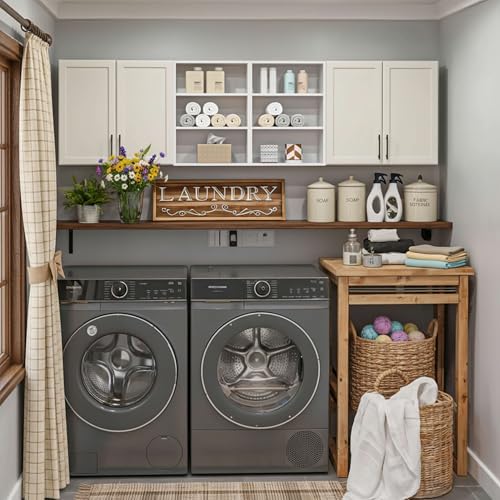 Furnaza 78.6" W Wall Cabinets for Laundry Room with Adjustable Shelf