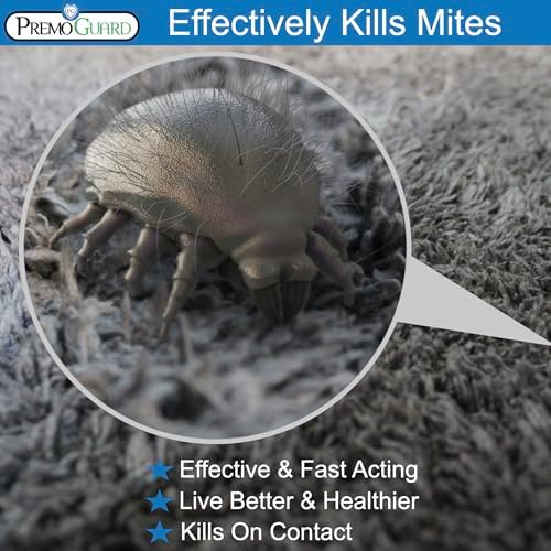 Premo Guard Natural Mite Spray, Kills Dust, Bird, Carpet, and Other Mites