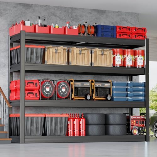 67" Wide Garage Shelving Unit, 30" D Heavy Duty Garage Storage Shelves,3500 LBS Capacity, Industrial Adjustable Shelves for Basement,Kitchen,Warehouse