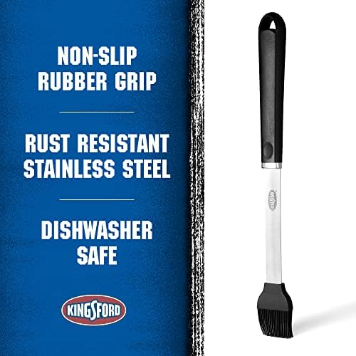 Kingsford Silicone Basting Brush, Stainless Steel, 16 Inch