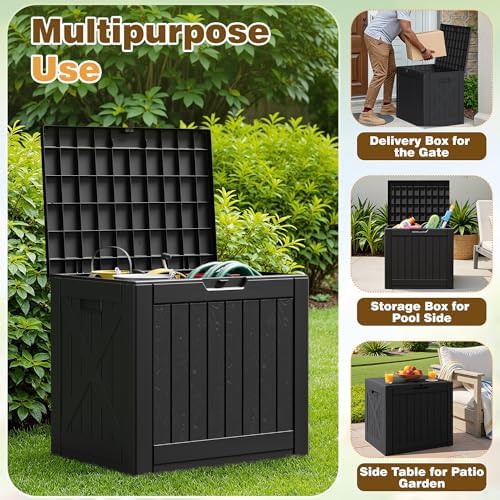Flamaker Resin Deck Box 40 Gallon Waterproof Outdoor Storage Box