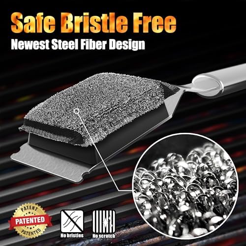 GRILLART Grill Brush Bristle Free Replacement Head - 2PCS