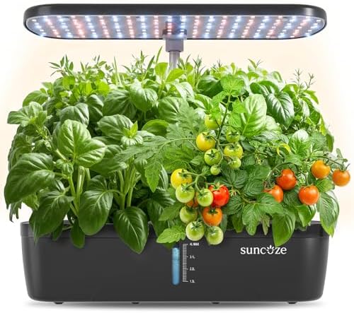 SUNCOZE Hydroponics Growing System, 12 Pods, 12.4 in Adjustable Height