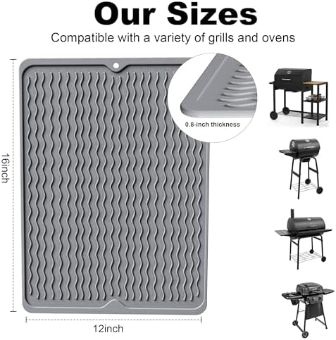 Silicone Grill Tool Mat for Blackstone Griddle,Side Shelf Spatula Mat