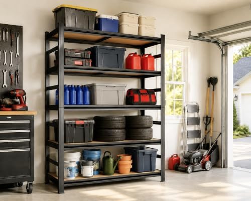 PRESTELION Garage Shelving 3000 LBS Adjustable Wood Storage Shelves