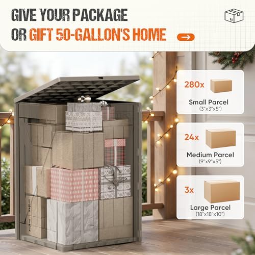 Flamaker 50 Gallon Deck Box, Package Delivery Storage Box for Outside