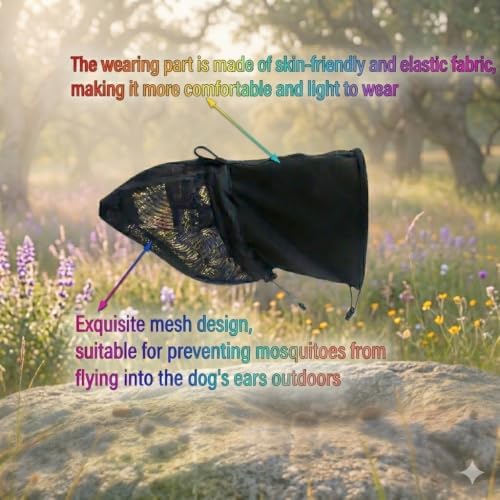 Field Guard for Foxtail Mask Dogs Head Protector, Black, S