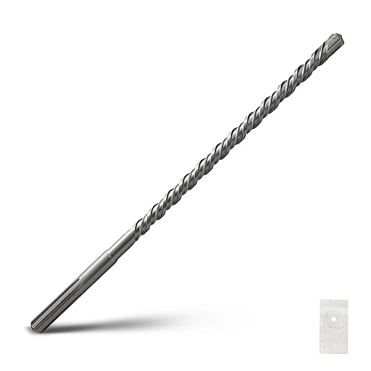 3/4 x 18 inch SDS Max Rotary Hammer Drill Bit, 19x460mm Carbide Tip Masonry Drill Bit,Concrete Drill Bit for Masonry, Brick, Stone, Concrete (Length :460mm / 18 inch, 19mm (3/4 in) Diameter)