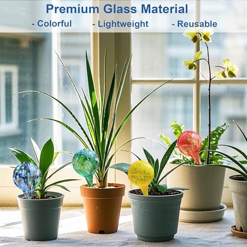 Plant Self Watering Globes, 6pcs Glass Self Watering Bulb for Potted Plant