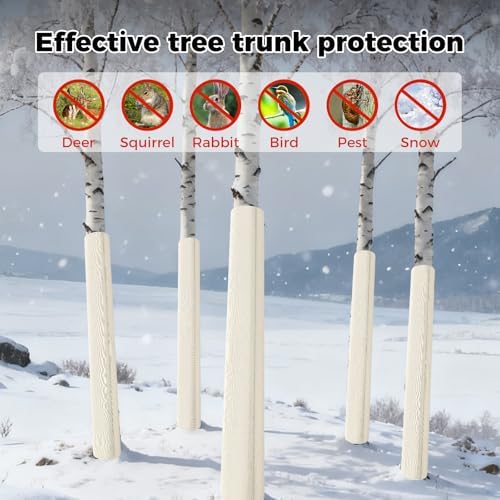 2 Pack Tree Covers for Winter - Tree Winter Protection with 600D Waterproof Oxford Fabric,Adjustable for 9.8"-15.5" Trunk Circumference, Protects from Snow, Deer & Birds (2 Pack)
