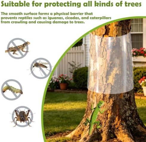 Squirrel Tree Guard Trunk Protector, Reusable Tree-Safe Guard with Nano Adhesive, Iguana Tree Wrap for Iguana Prevention, Iguana Tree Trunk Wrap for Squirrel Climbing Prevention (16x80 in)