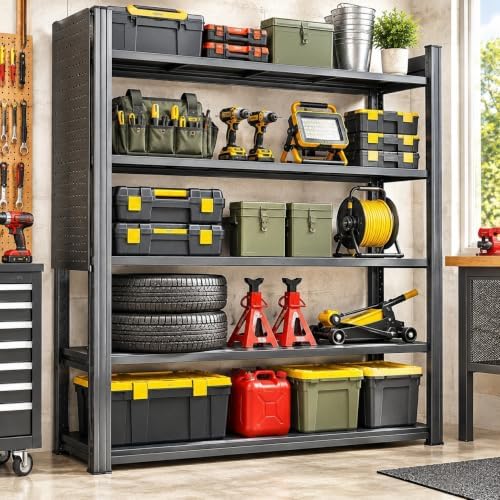 Garage Shelving, Heavy Duty Storage Shelves, Adjustable Boltless Units