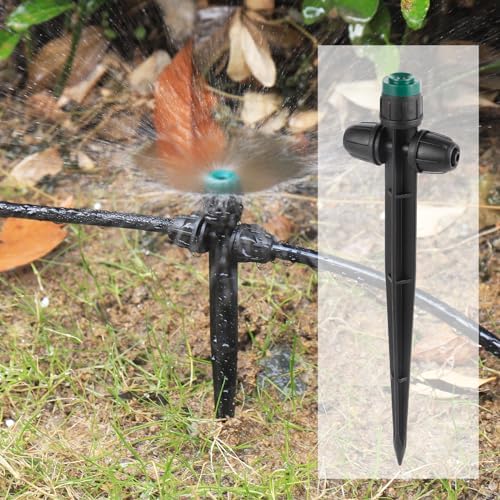 25 PCS Adjustable Drip Irrigation Sprayer Emitter for 1/4" Tubing