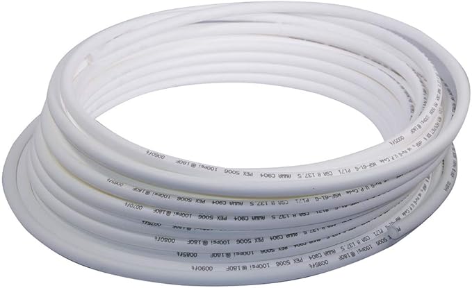 Pex-A Tubing - 3/4" x 500 Ft Coil; Non-Barrier Water Tube for Plumbing, White