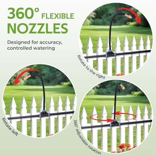 HIRALIY 33FT Garden Watering Kit for Small Gardens
