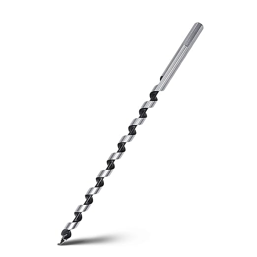 5/16 x 13.8 inch Auger Drill Bit for Wood, 8mmx350mm Hex Shank Ship Auger Bit for Soft Wood, Hard Wood, Plastic, Composite Materials and DIY Projects, 5/16"(8mm)