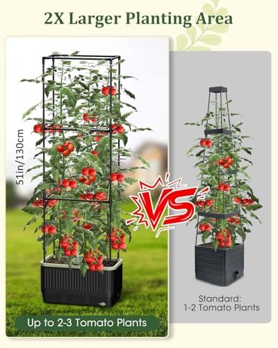 2PCS Self Watering Tomato Planter with Trellis