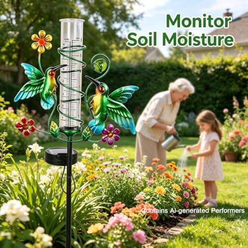 Hummingbird Rain Gauge Outdoor for Measuring Precipitation