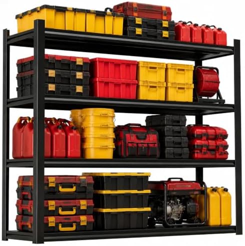 Garage Shelving, 3300 LBS Storage Shelves with Side Guard