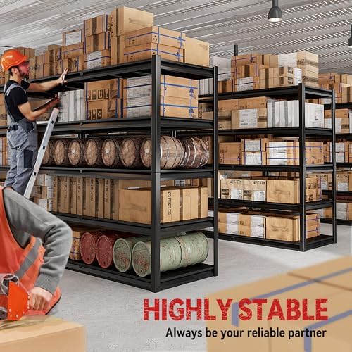 REIBII 78" H Garage Shelving,Heavy Duty Storage Shelves for Basement