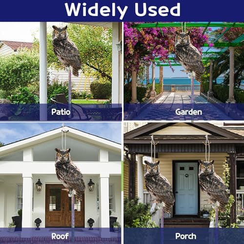 2PCS Flat Fake Owl to Keep Pigeon Away from Balcony