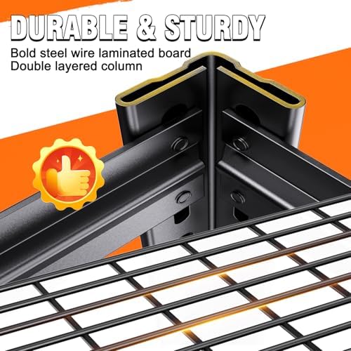 Set of 7 Garage Shelving-3000 lbs 5 Tier Storage Shelves,Adjustable Heavy Duty Metal Shelving Unit and Storage Large Wire Rack,Utility Steel Shelf for Warehouse Industrial Pantry Basement -78"x46"x20"