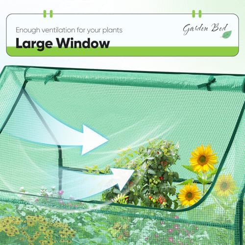 Quictent Raised Garden Bed with Cover 4x2.5x1 FT