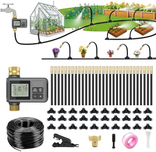 120FT Drip Irrigation System with Smart Water Timer